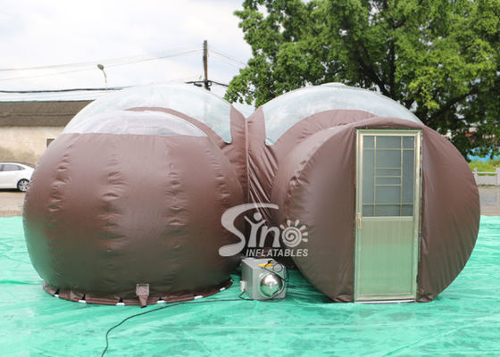 hôtel de bulle de Glamping de station de vacances de dessus d'espace libre de dôme de 4m avec la porte en aluminium en acier du tunnel N de cadre de l'usine gonflable