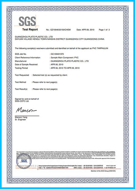 Chine Sino Inflatables Co., Ltd. (Guangzhou) Certifications